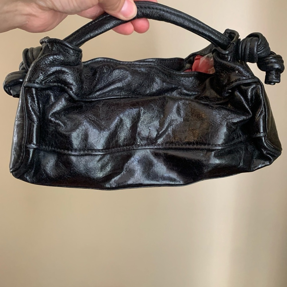 Vintage Hobo  Black Distressed Mini Bag Purse Party 90’s - Picture 5 of 11